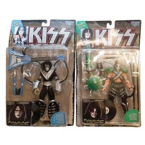 Vin.1997 McFarlane Toys Kiss Ultra 7" Action Figs.-Ace Frehley/Peter Criss-NIP